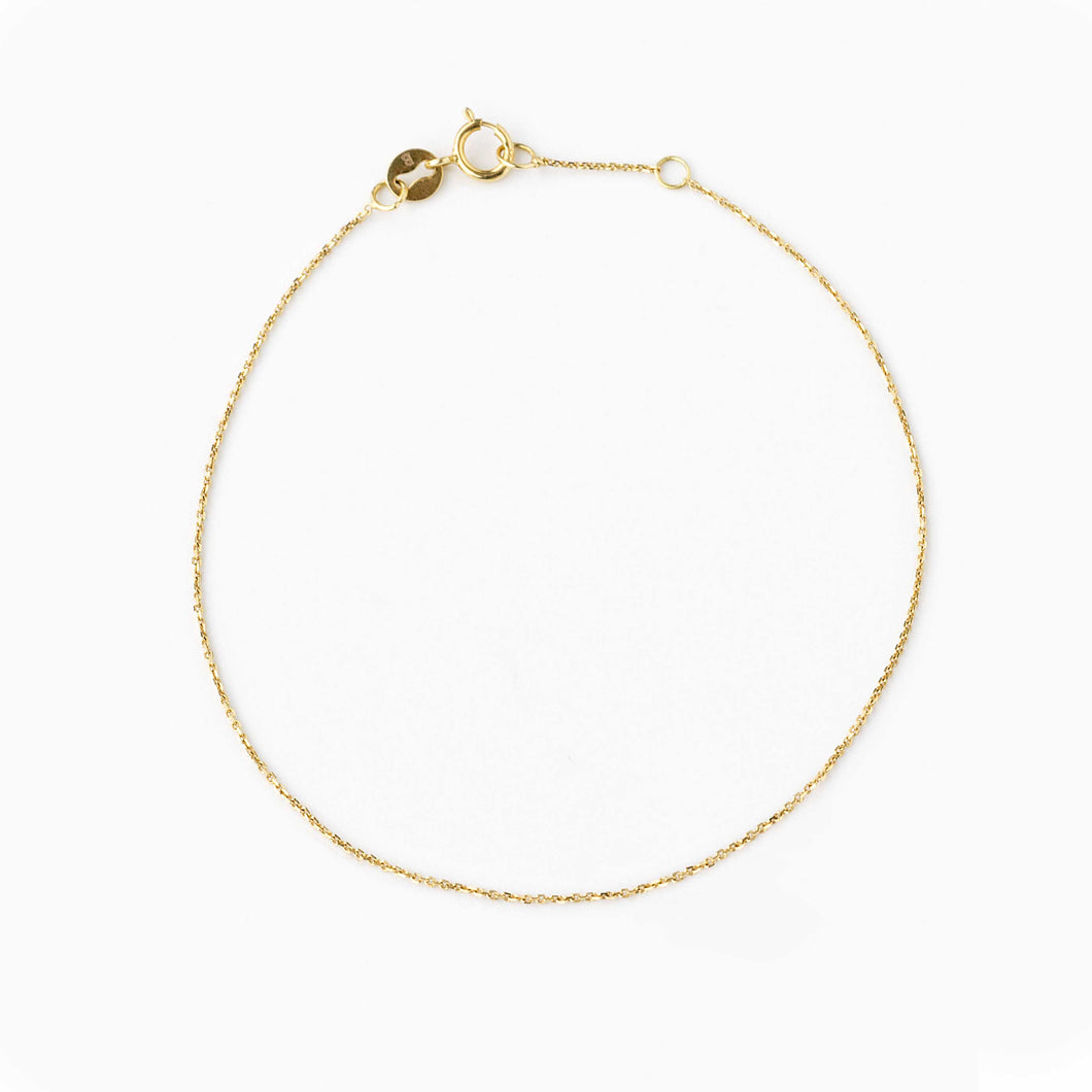 Bracelet ANNE-SO - Extra Thin Chain Classic and Delicate 18k gold