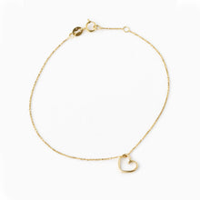 Load image into Gallery viewer, Bracelet ISABELLE - Chain &amp; Heart Pendant 18K Gold
