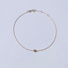 Load image into Gallery viewer, Bracelet CAROLE -  Extra Thin Chain with Rose Sapphire 18K Gold
