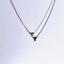 Load image into Gallery viewer, Necklace CECILE 18K Gold Necklace, Marquise Eye Emerald and Diamond
