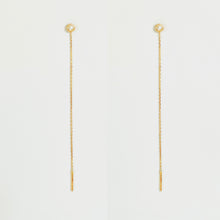 Load image into Gallery viewer, Earrings RAJAA - Earrings 18K Gold Chain and Diamonds Round Cut 0.03ct
