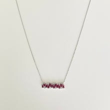 Load image into Gallery viewer, Necklace MARYAM - 18K Gold Necklace &amp; Baguette Rubies and Diamonds
