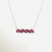 Load image into Gallery viewer, Necklace MARYAM - 18K Gold Necklace &amp; Baguette Rubies and Diamonds
