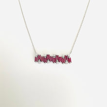 Load image into Gallery viewer, Necklace MARYAM - 18K Gold Necklace &amp; Baguette Rubies and Diamonds
