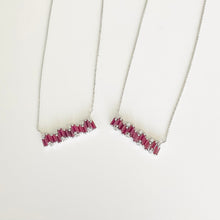 Load image into Gallery viewer, Necklace MARYAM - 18K Gold Necklace &amp; Baguette Rubies and Diamonds
