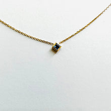Load image into Gallery viewer, PAULA 18K Gold Necklace &amp; Pricess Sapphire
