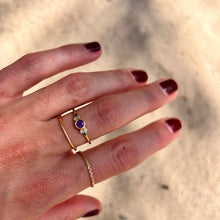 Load image into Gallery viewer, Ring CLAIRE 18K Gold Amethyst, Diamonds &amp; Emerlads
