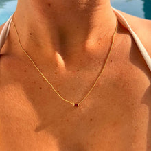 Load image into Gallery viewer, Necklace LOANE 18K Gold Necklace &amp; Baguette Ruby
