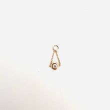 Load image into Gallery viewer, SARAH Earring Charm pendent &amp; piercing 18K Gold
