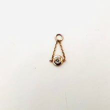 Load image into Gallery viewer, SARAH Earring Charm pendent &amp; piercing 18K Gold
