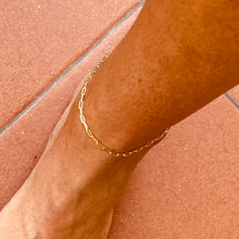 Load image into Gallery viewer, ANKLET MANON - Chain PaperClip Links Anklet 18K Gold
