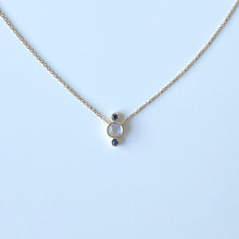 Load image into Gallery viewer, Necklace NOA 18K Gold Moonstone &amp; Blue Sapphire
