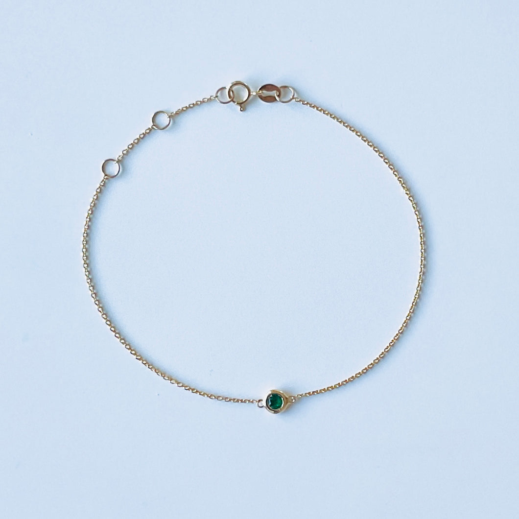 Bracelet NOUR 18K Gold Chain with Emerald