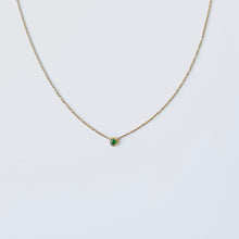 Load image into Gallery viewer, Necklace MAYA 18K Gold Necklace with Round Emerald
