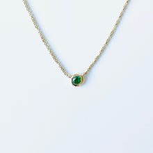 Load image into Gallery viewer, Necklace MAYA 18K Gold Necklace with Round Emerald
