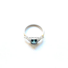 Load image into Gallery viewer, Ring LUCIE - Blue Sapphire Ring 18K Gold with Diamonds
