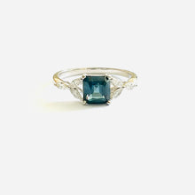 Load image into Gallery viewer, Ring LUCIE - Blue Sapphire Ring 18K Gold with Diamonds
