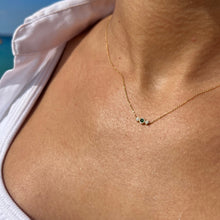 Load image into Gallery viewer, Necklace AXELLE 18K Gold Necklace Emerald and Dimonds

