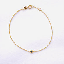 Load image into Gallery viewer, NANOU -  Extra Thin Chain with Blue Sapphire 18K Gold
