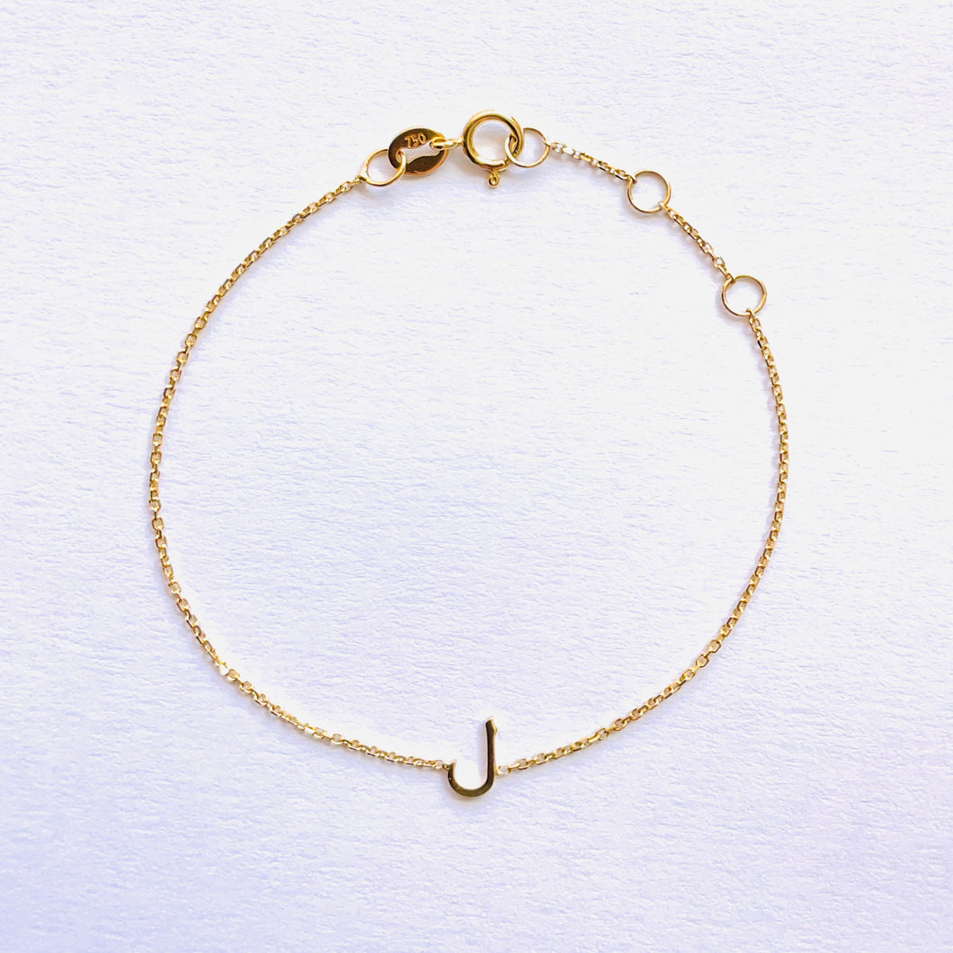 Bracelet LAMIAA - Chain Bracelet With Letter 18K Gold