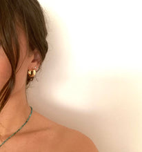 Load image into Gallery viewer, Earrings ANNE - 18K Yellow Gold Hollow Hoop Earrings
