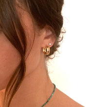 Load image into Gallery viewer, Earrings ANNE - 18K Yellow Gold Hollow Hoop Earrings
