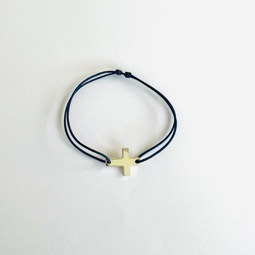 Bracelet Augustin  - Cross Cordon Bracelet - Engraving On Demand