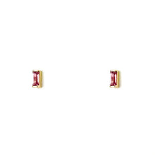 Load image into Gallery viewer, Earrings LOLA - Baguette Pink Sapphire - 18K gold
