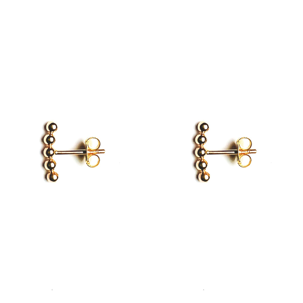 Earrings MARA - FIVE Bubble Stud & 18K gold