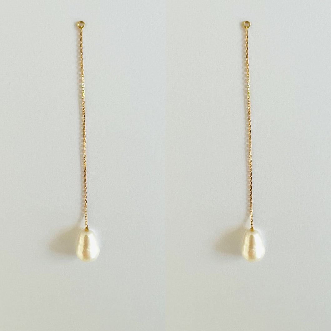 Earrings Extension COCO Universal Pendent Pearl 18K Gold