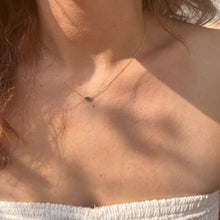 Load image into Gallery viewer, Necklace LENA 18K Gold Necklace, Marquise Eye Emerald and Dimond

