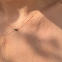 Load image into Gallery viewer, Necklace LENA 18K Gold Necklace, Marquise Eye Emerald and Dimond

