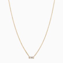 Load image into Gallery viewer, Necklace PAULINE - 18K Gold Necklace &amp; Baguette Diamond cut 0.06ct
