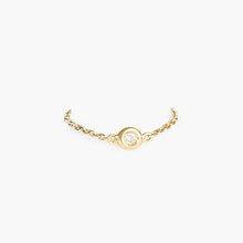 Load image into Gallery viewer, Ring CYRIELLE 18K Gold Chain Ring and Round Diamond Cut 0.03ct
