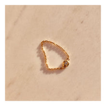 Load image into Gallery viewer, Ring CYRIELLE 18K Gold Chain Ring and Round Diamond Cut 0.03ct
