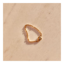 Load image into Gallery viewer, Ring CYRIELLE 18K Gold Chain Ring and Round Diamond Cut 0.03ct
