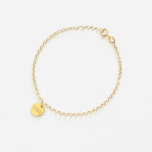 Load image into Gallery viewer, Bracelet DIANE Medal LOVE Engraving on Demand 18K Gold
