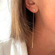 Load image into Gallery viewer, Earrings YVONNE 3 in 1 - 18K Gold Baguette Diamond 0.06ct
