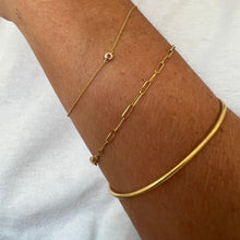Load image into Gallery viewer, Bracelet CAROLE -  Extra Thin Chain with Rose Sapphire 18K Gold
