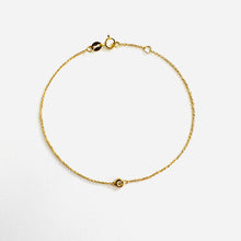 Load image into Gallery viewer, Bracelet YANNA -  Extra Thin Chain with diamond 18K Gold
