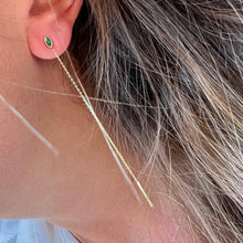Load image into Gallery viewer, Earrings JULIETTE - Marquise Cut Emerald with Extension - 18K gold
