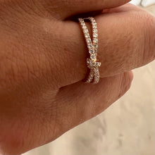 Load image into Gallery viewer, Ring DANY - Twist Diamond Ring 18K Solid Gold
