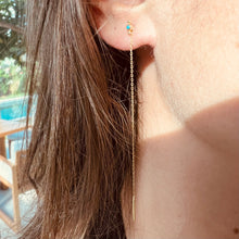 Load image into Gallery viewer, Earrings ARTEMISE - Turquoise Stud With Extension - 18K gold
