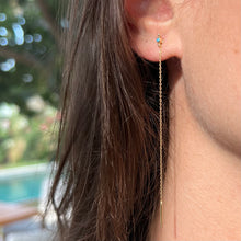 Load image into Gallery viewer, Earrings ARTEMISE - Turquoise Stud With Extension - 18K gold
