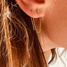 Load image into Gallery viewer, Earrings ARTEMISE - Turquoise Stud With Extension - 18K gold
