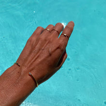 Load image into Gallery viewer, Bracelet ANNIE - Open Bangle &amp; Baguette Diamonds 18K Gold

