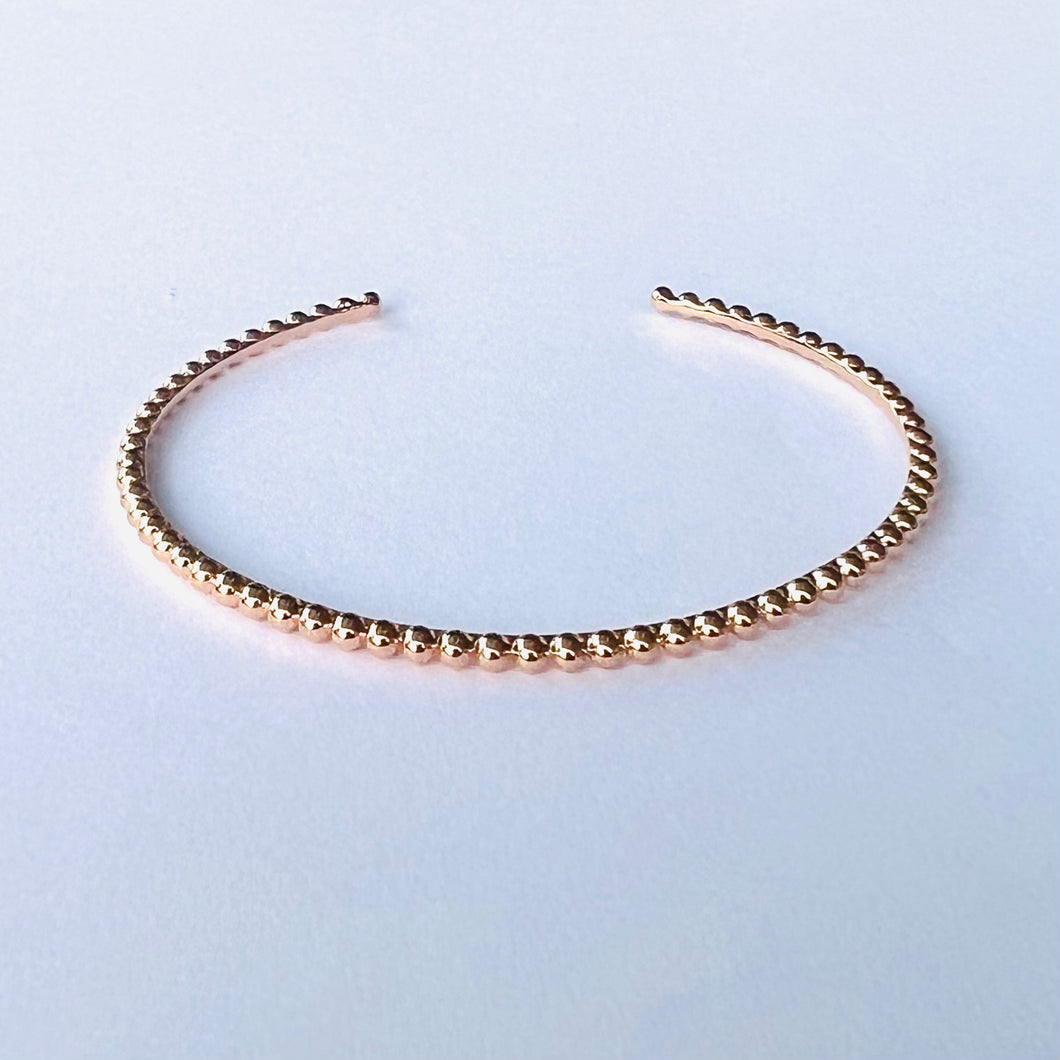 Bracelet Bangle Francoise - Open Bangle Bubble 18K Gold
