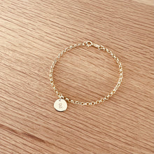 Load image into Gallery viewer, Bracelet DIANE Medal LOVE Engraving on Demand 18K Gold
