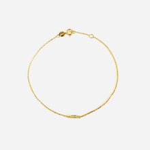 Load image into Gallery viewer, Bracelet EVE-  Extra Thin 18K Gold Chain with Baguette Diamond 0.06ct
