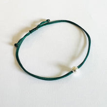 Load image into Gallery viewer, Bracelet JULES - Pearl Cordon Bracelet - Initial Engraving On Demand
